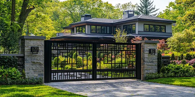 Zaun aus Polen mit Montage